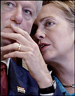 Nervous Bill and Hillary